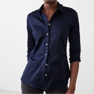 Banana Republic Women’s Navy Button-Up Blouse